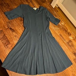 Toad&Co short flared blue dress. Size small